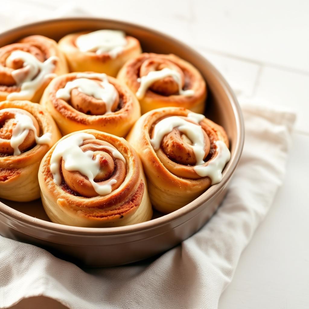 Cinnamon scrolls with cream cheese glaze